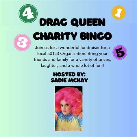 drag queen bingo fundraiser.